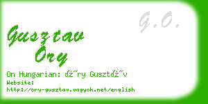 gusztav ory business card